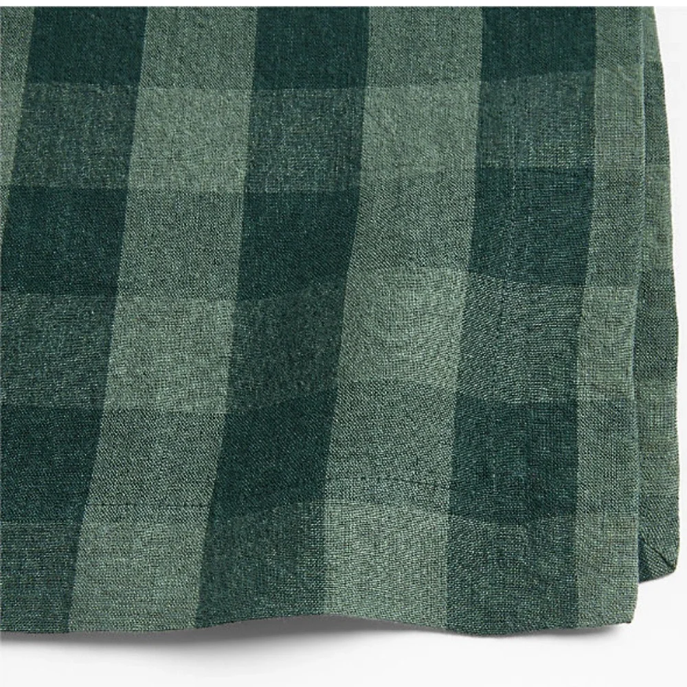 New! Crate&Barrel EUROPEAN FLAX Linen Buffalo Check Napkin